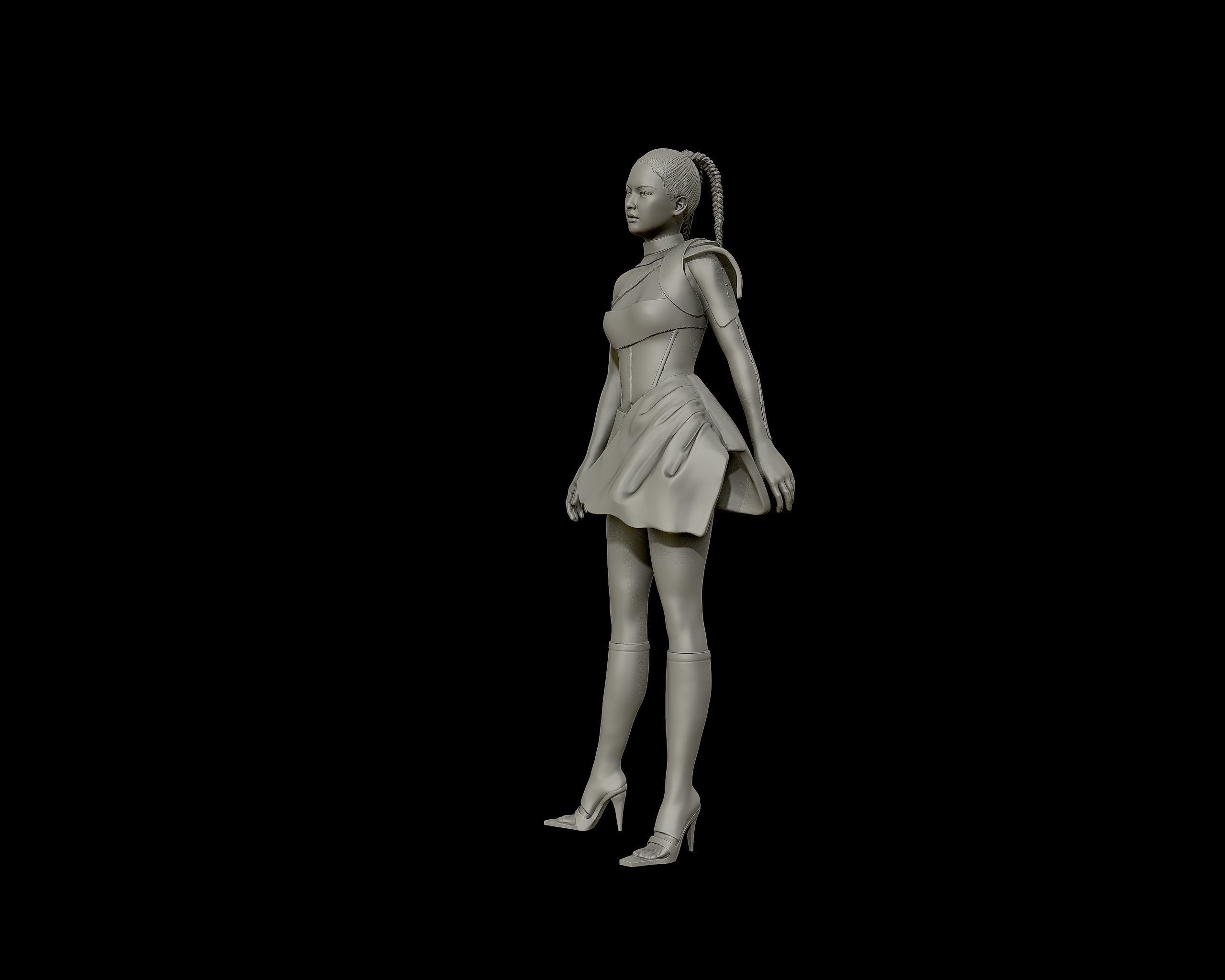 Jennie Kim Portrait Sculpture 3D print model_19