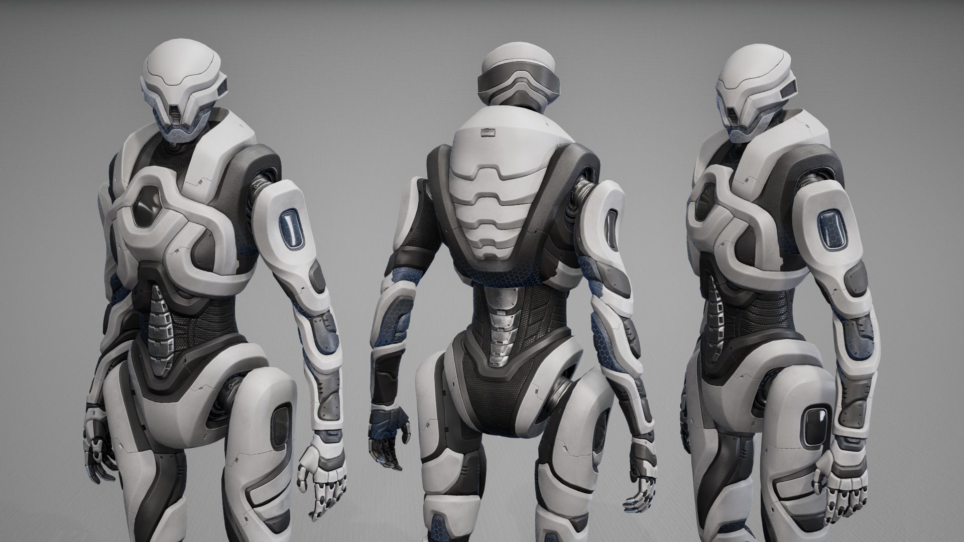 Robot 6 Low-poly 3D model_3