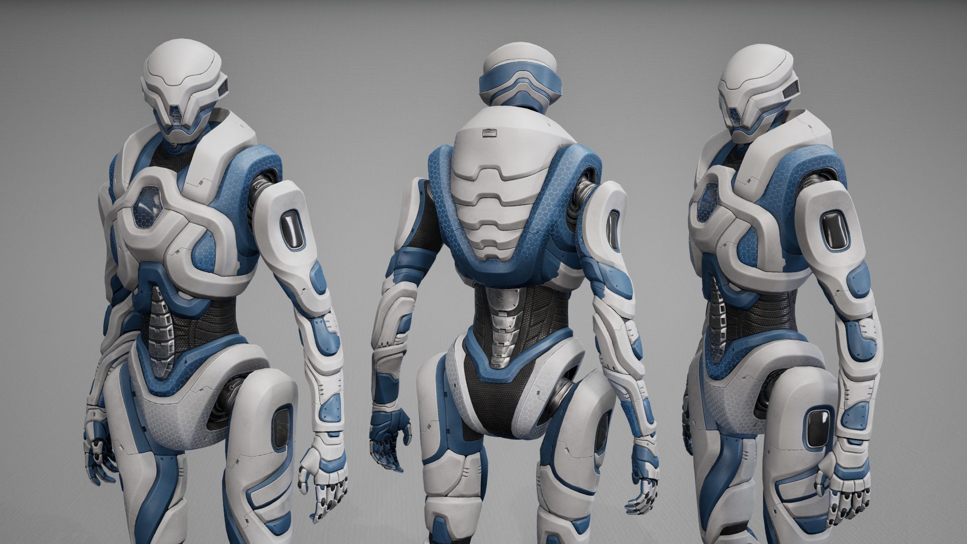 Robot 6 Low-poly 3D model_15