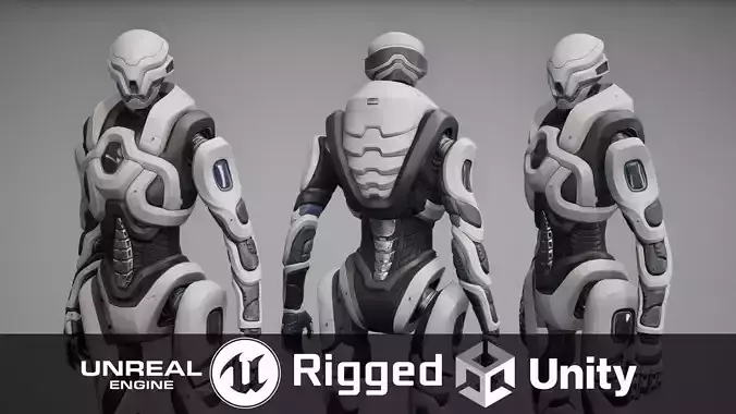 Robot 6 Low-poly 3D model