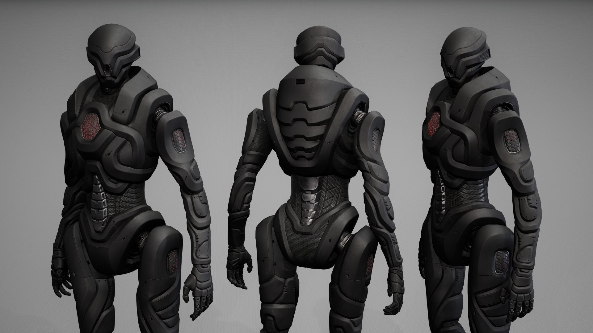 Robot 6 Low-poly 3D model_12