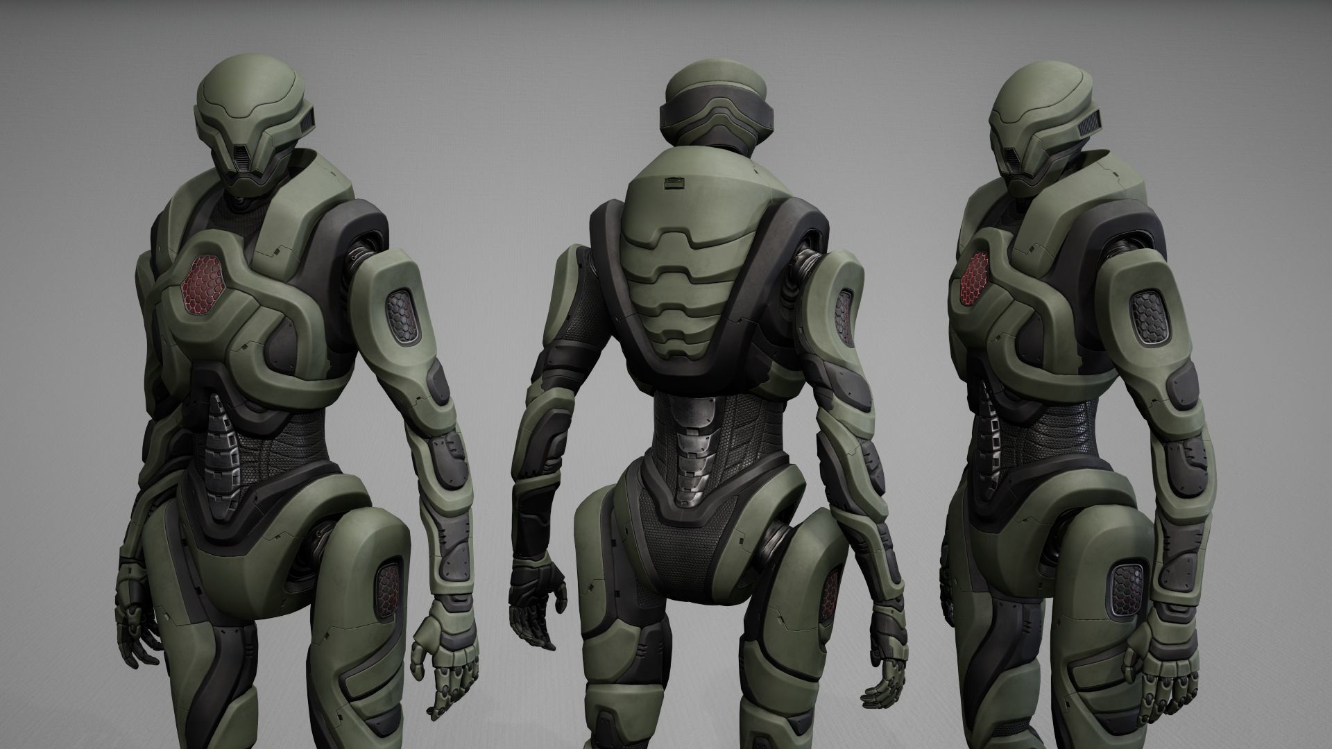 Robot 6 Low-poly 3D model_13