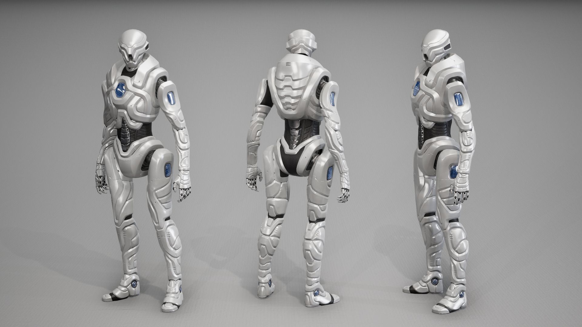 Robot 6 Low-poly 3D model_10