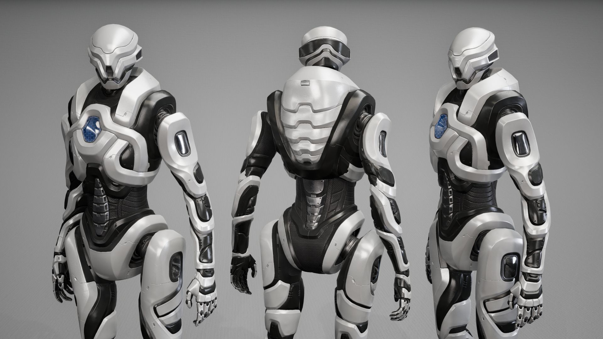 Robot 6 Low-poly 3D model_19