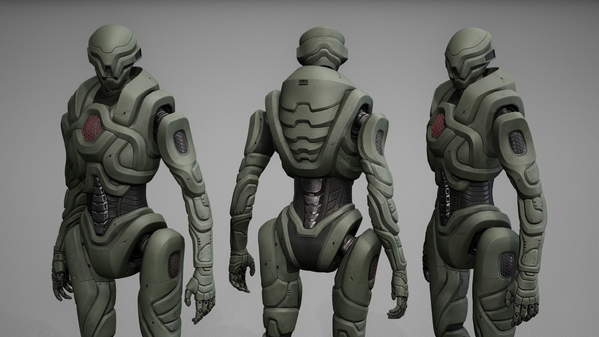 Robot 6 Low-poly 3D model_5