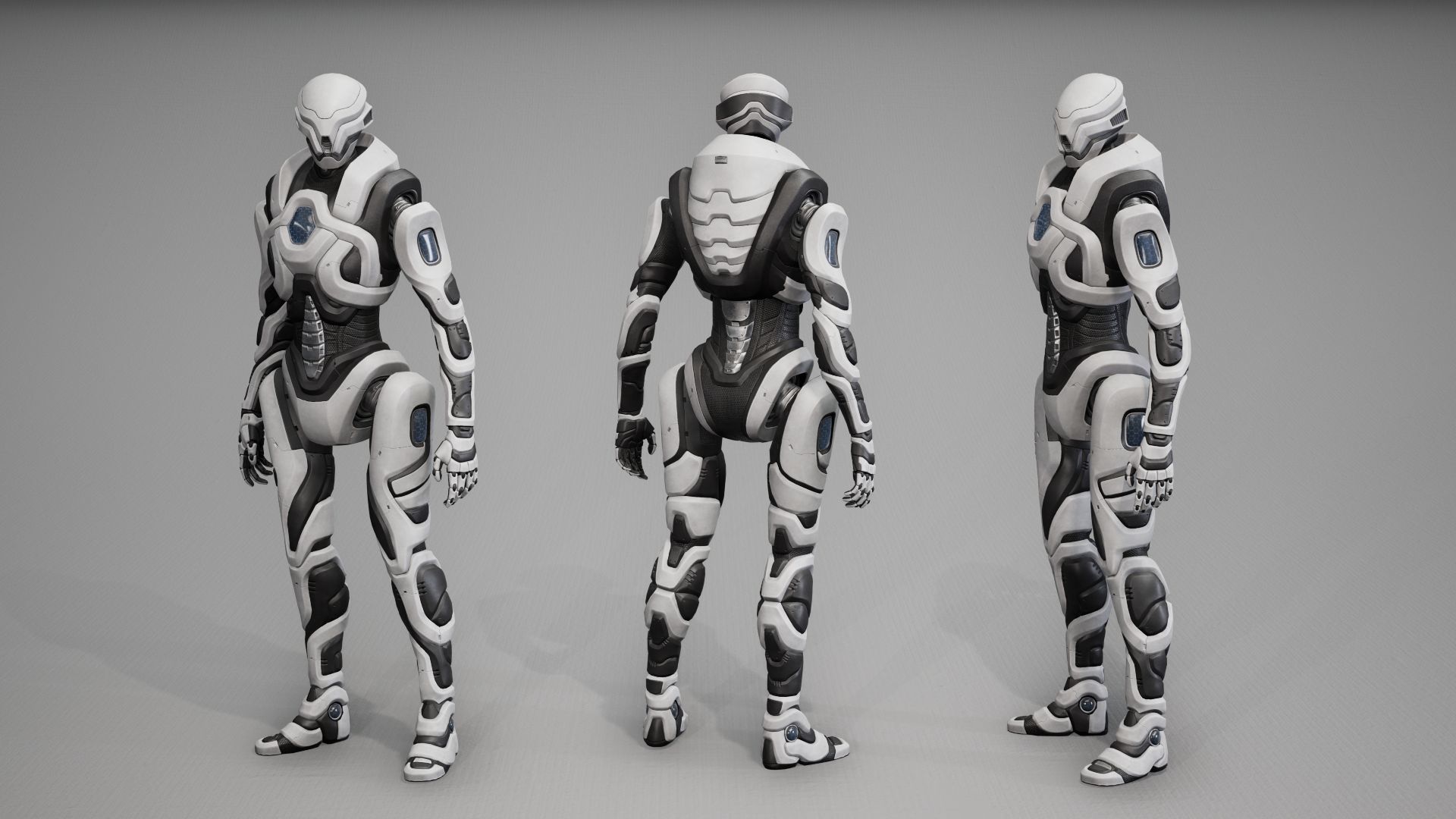 Robot 6 Low-poly 3D model_2