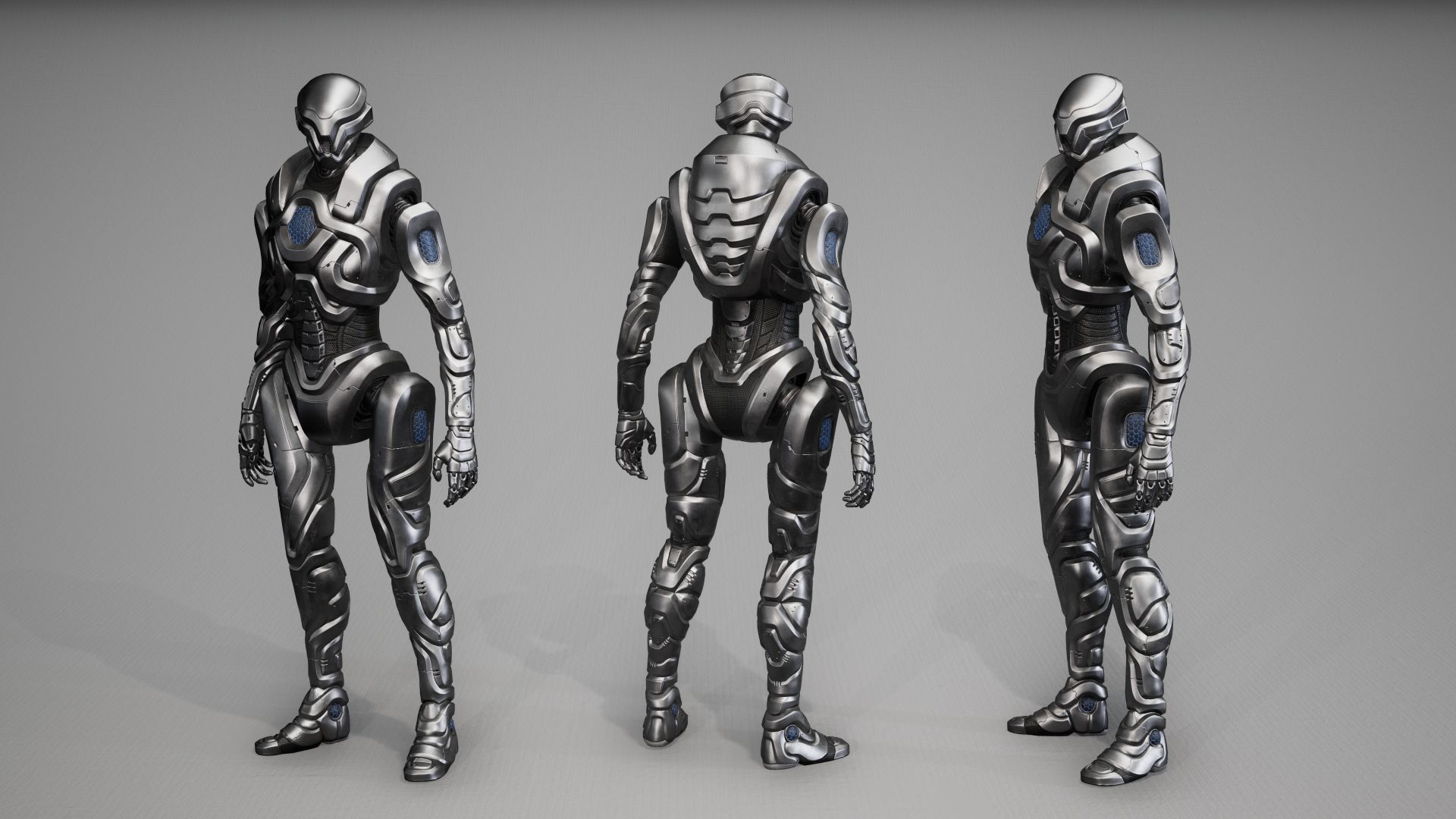 Robot 6 Low-poly 3D model_8