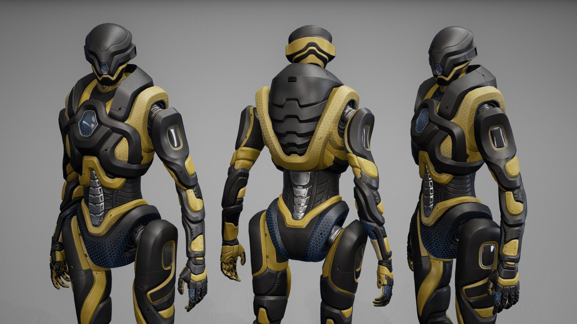 Robot 6 Low-poly 3D model_16