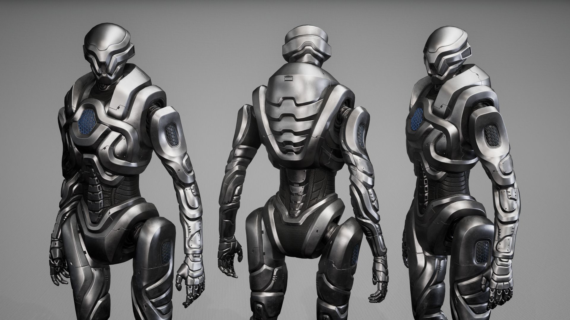 Robot 6 Low-poly 3D model_9