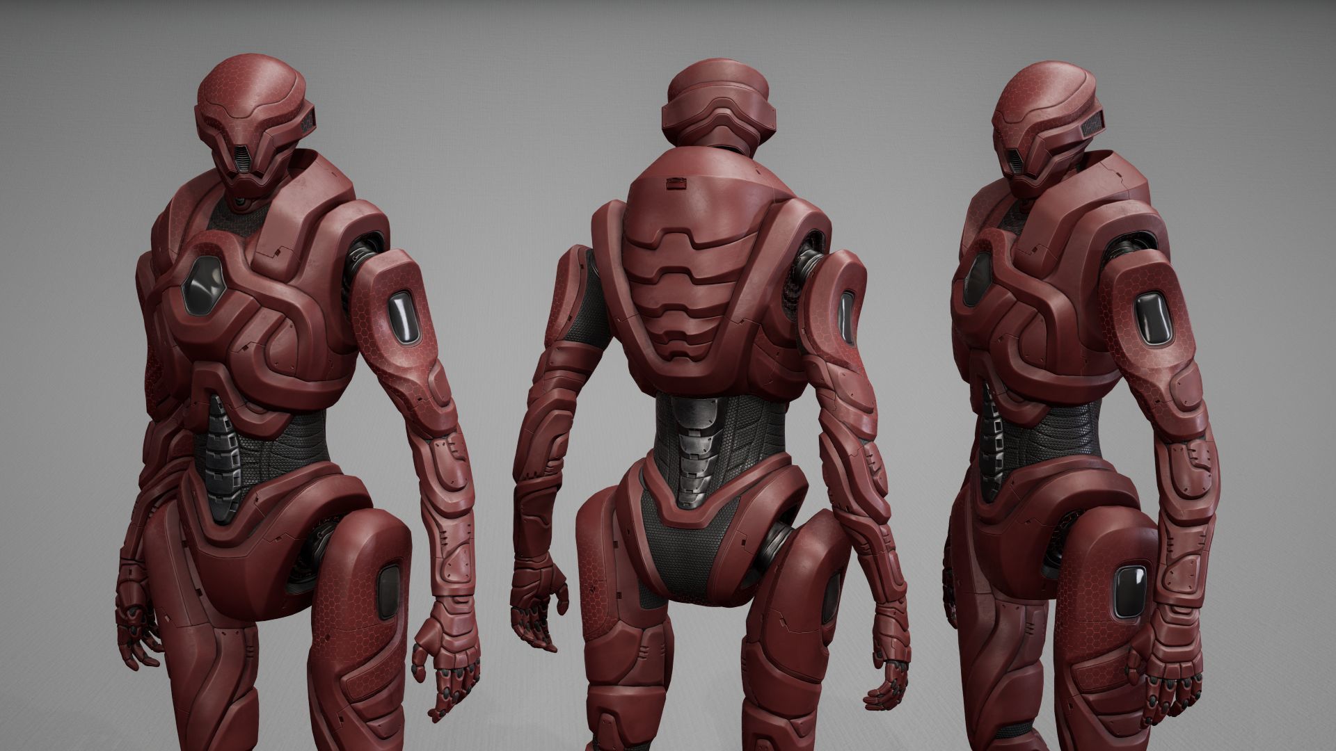 Robot 6 Low-poly 3D model_7