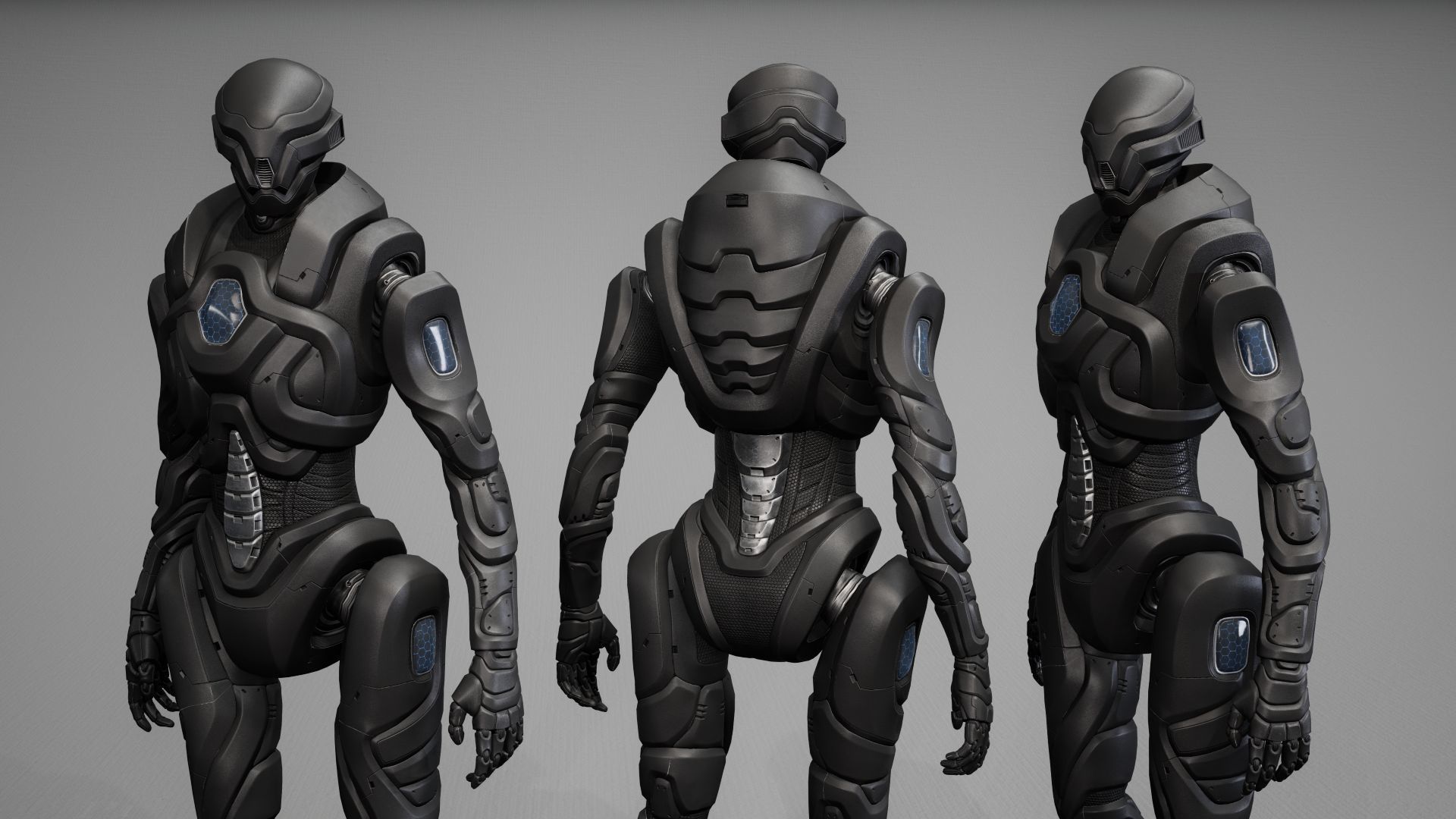 Robot 6 Low-poly 3D model_14