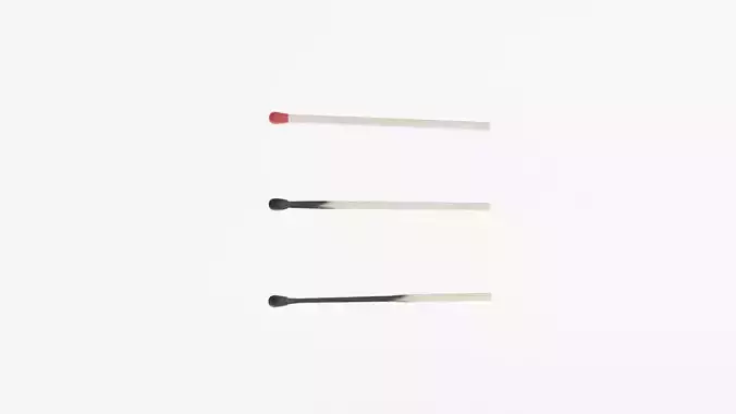 Matches - 3 Versions Low-poly 3D model