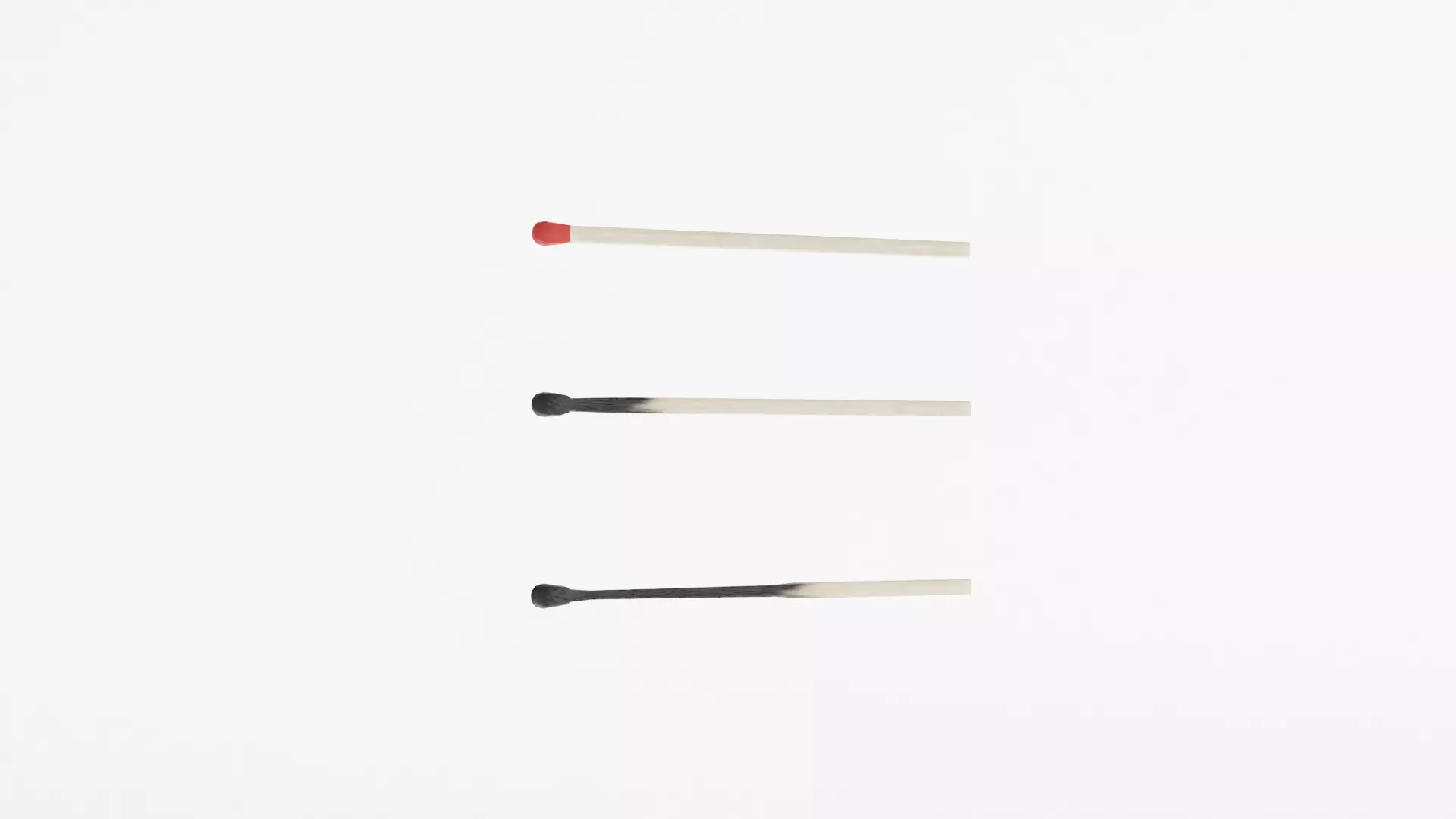 Matches - 3 Versions Low-poly 3D model_0
