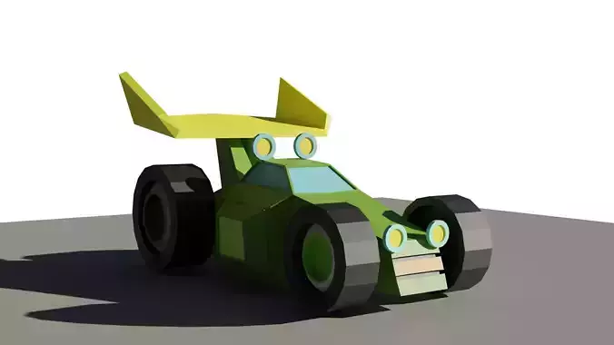 Race car Low Poly for video games