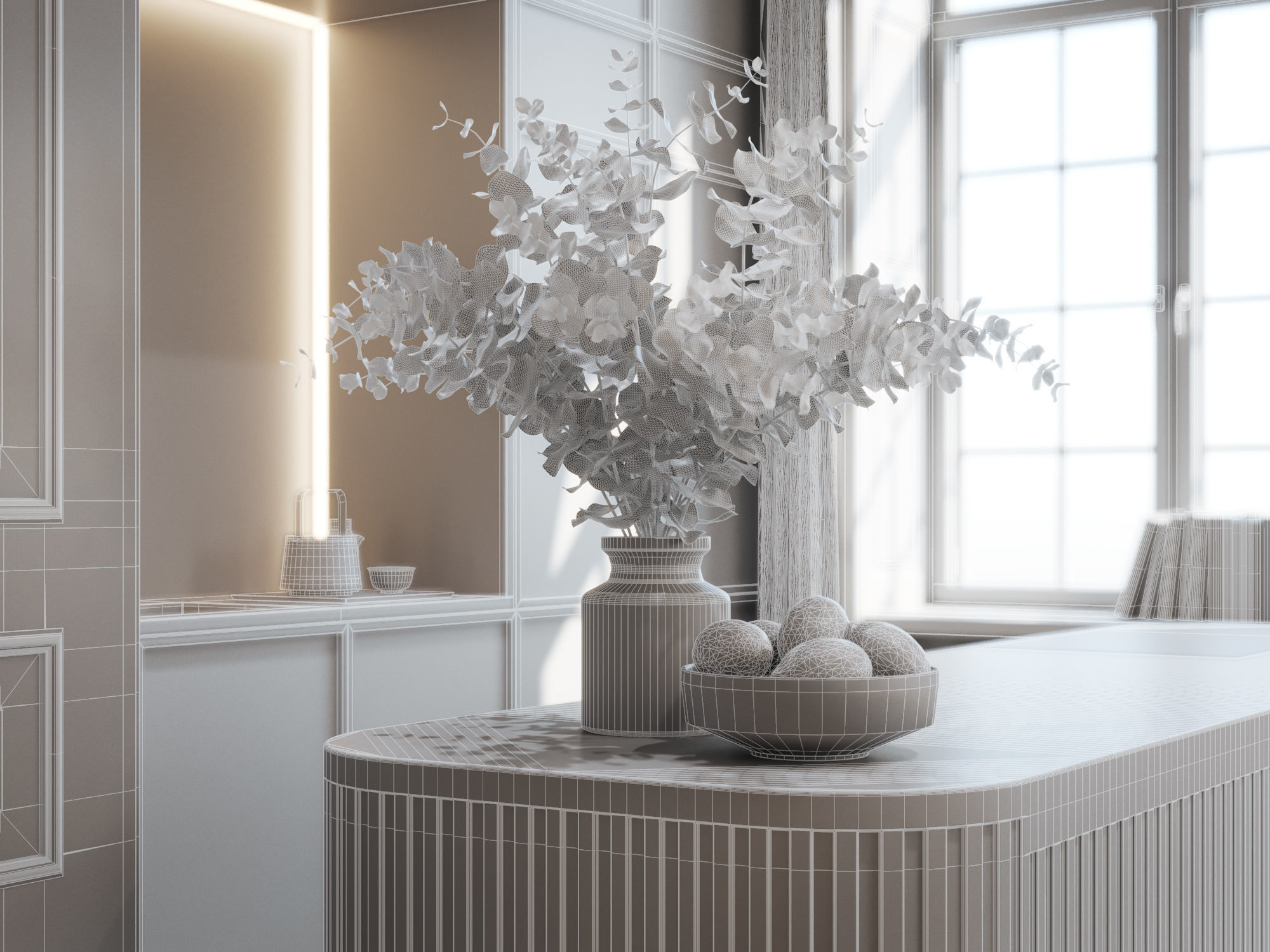 Modern Classic Interior Scene for Cinema 4D and Octane Render 3D model_24