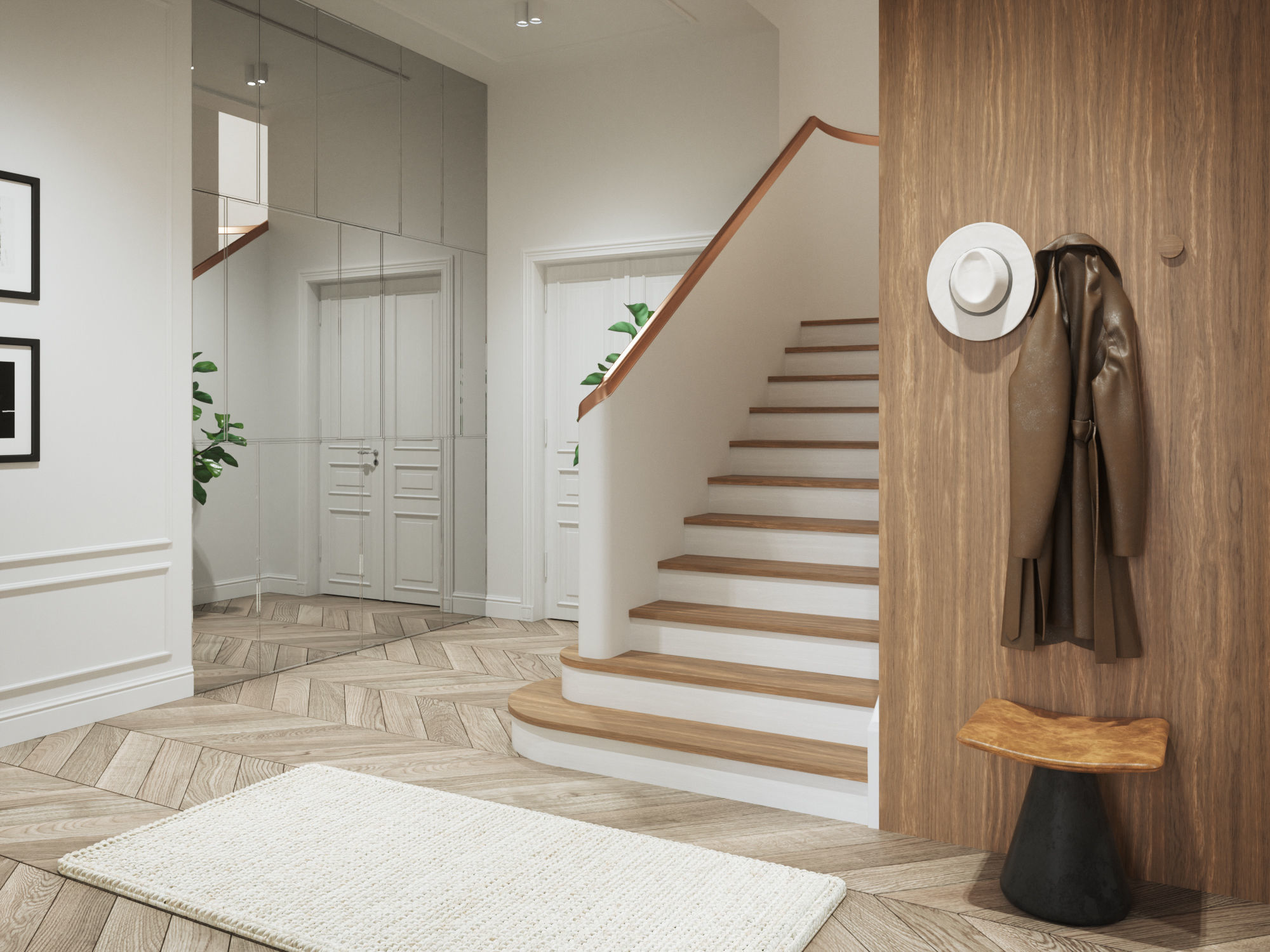 Modern Classic Interior Scene for Cinema 4D and Octane Render 3D model_11