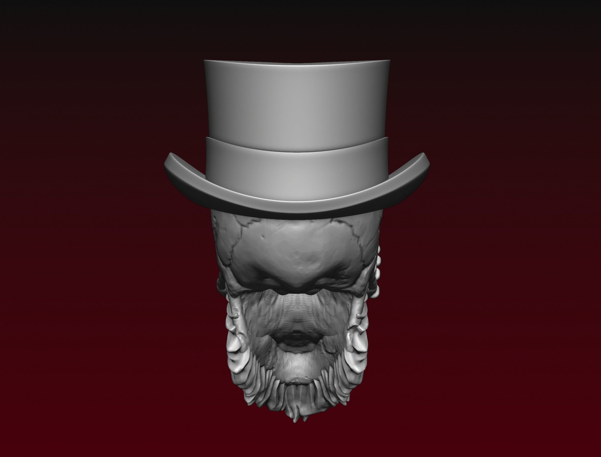 Skull Top Hat 3D print model_16