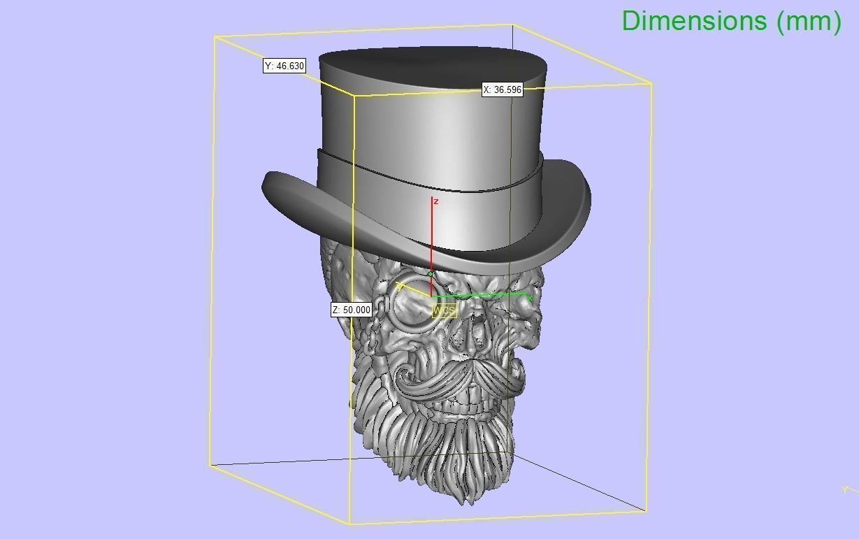 Skull Top Hat 3D print model_22