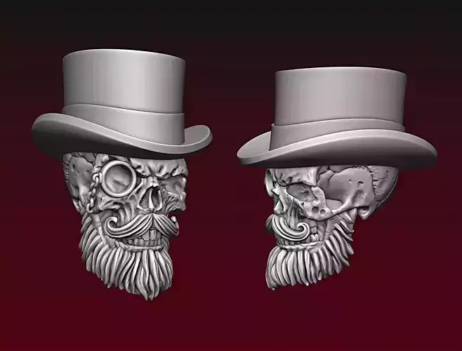 Skull Top Hat 3D print model