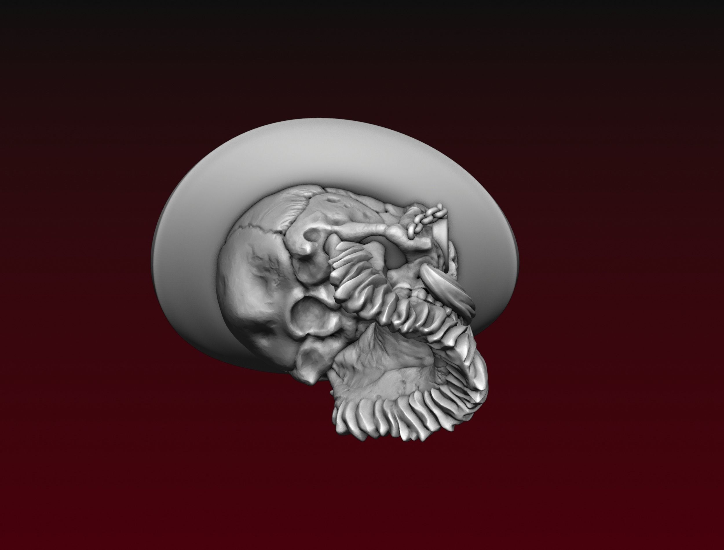 Skull Top Hat 3D print model_12