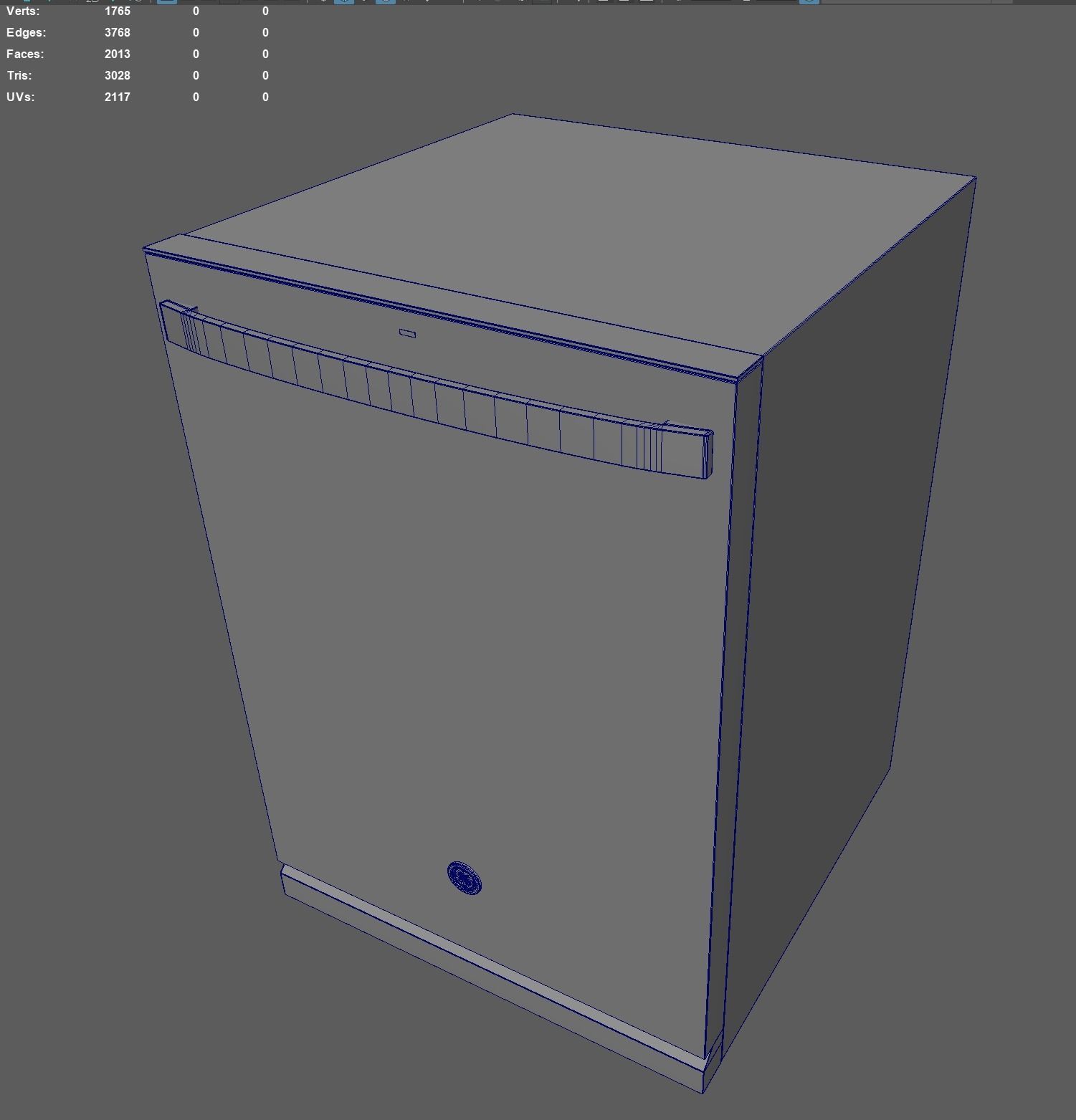 GE Top Control Dishwasher 3d Model 3D model_5