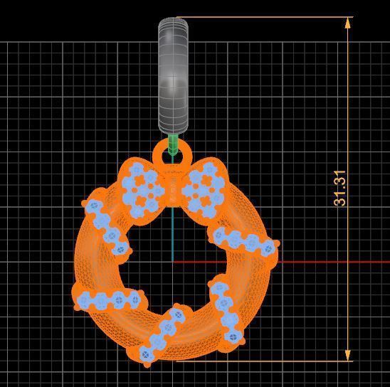Pandora christmas wreath 3D print model_6