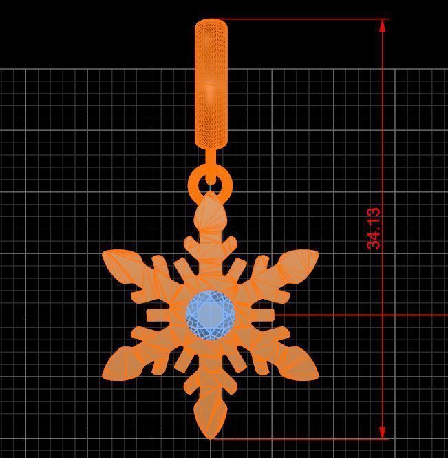 Pandora snowflake 3D print model_7