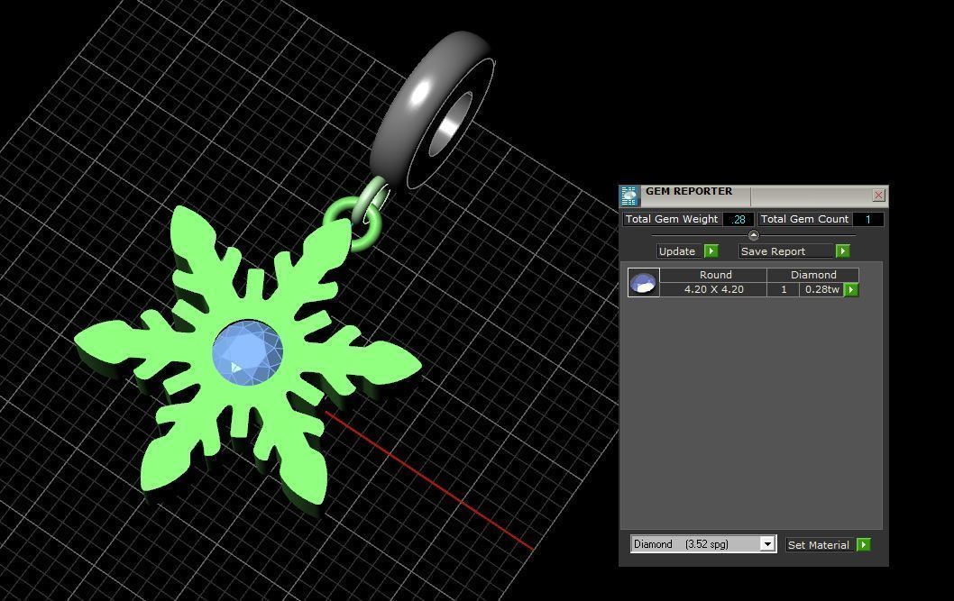 Pandora snowflake 3D print model_5