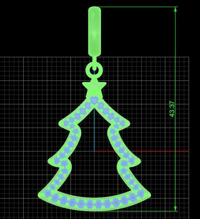 Pandora christmas pine 3D print model_7