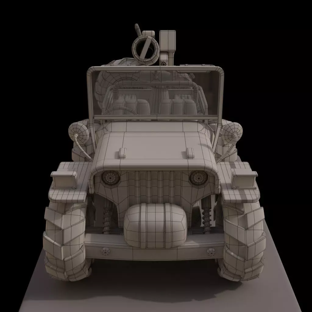 Metal Slug Jeep 3d modeling 3D model_0