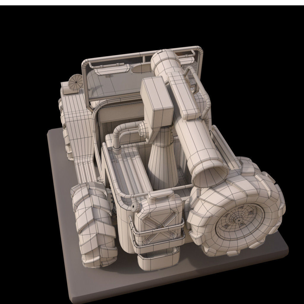 Metal Slug Jeep 3d modeling 3D model_3