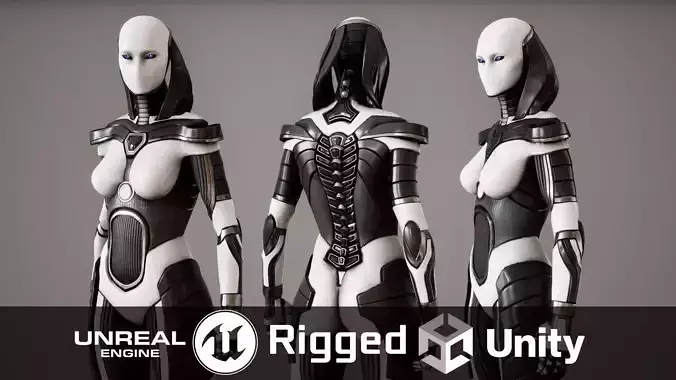 Robot 7 Low-poly 3D model