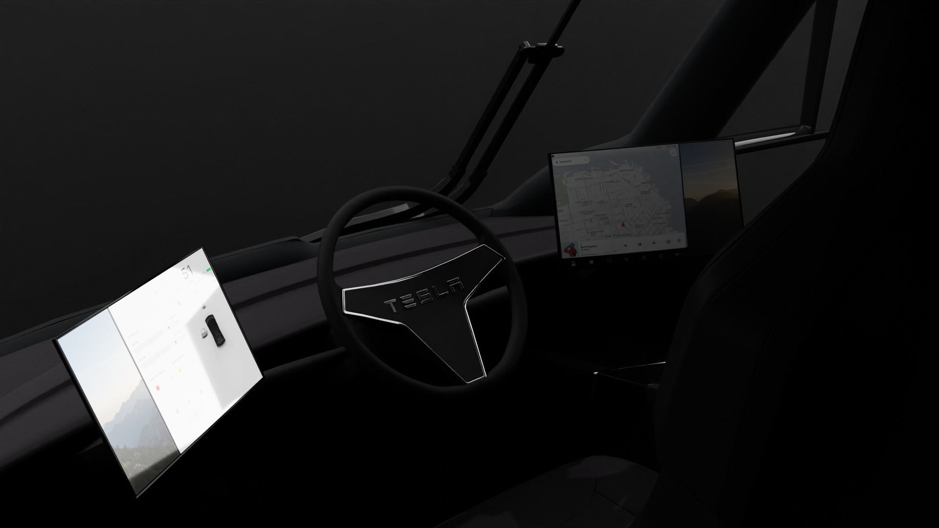 Tesla cars models collection 3D model_11