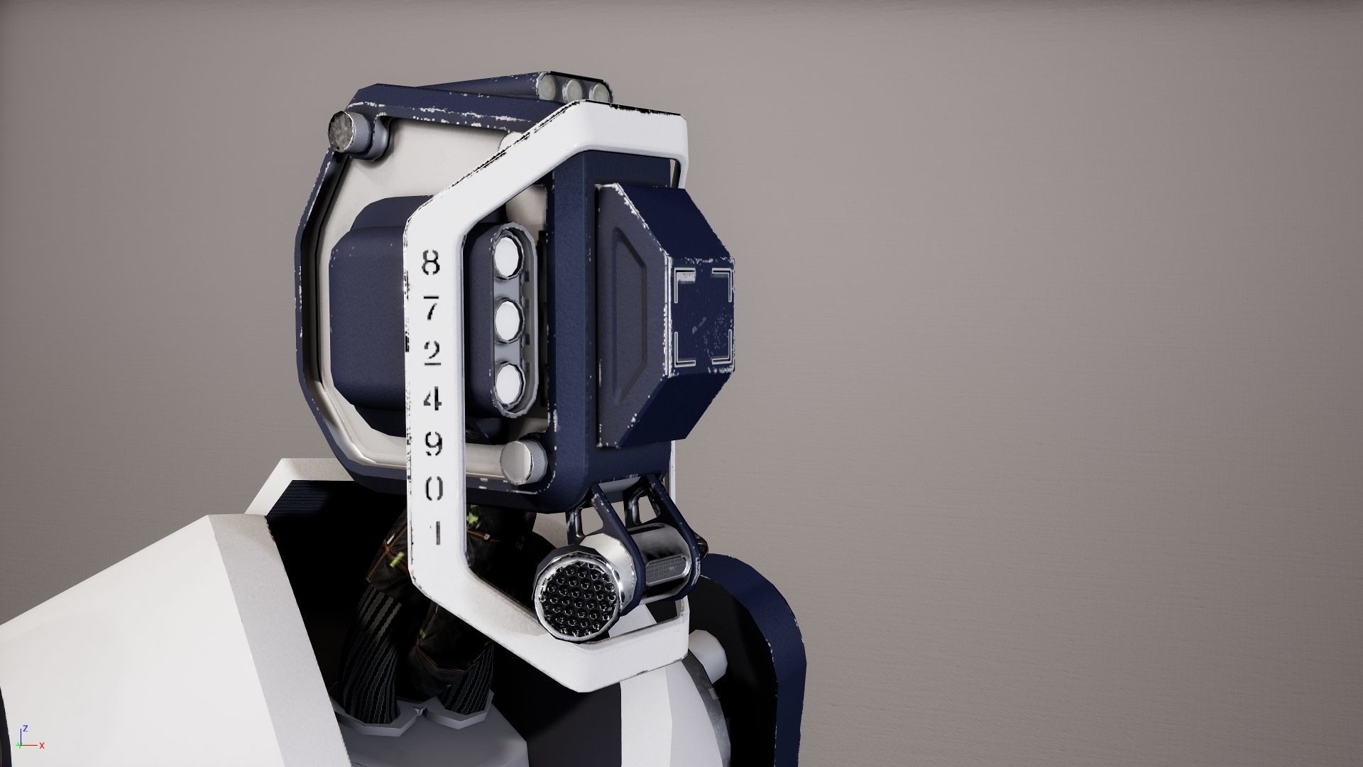 Robot 4 Low-poly 3D model_16
