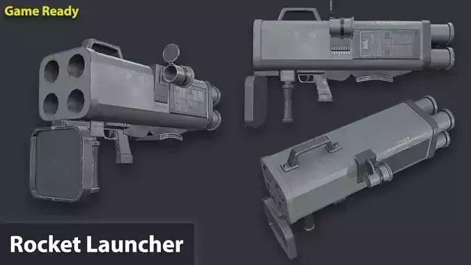 Rocket Launcher Game Ready 6   Low-poly 3D model