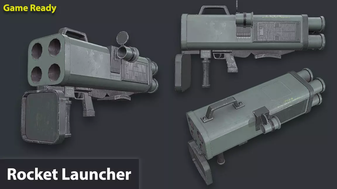 Rocket Launcher Game Ready 6   Low-poly 3D model_0