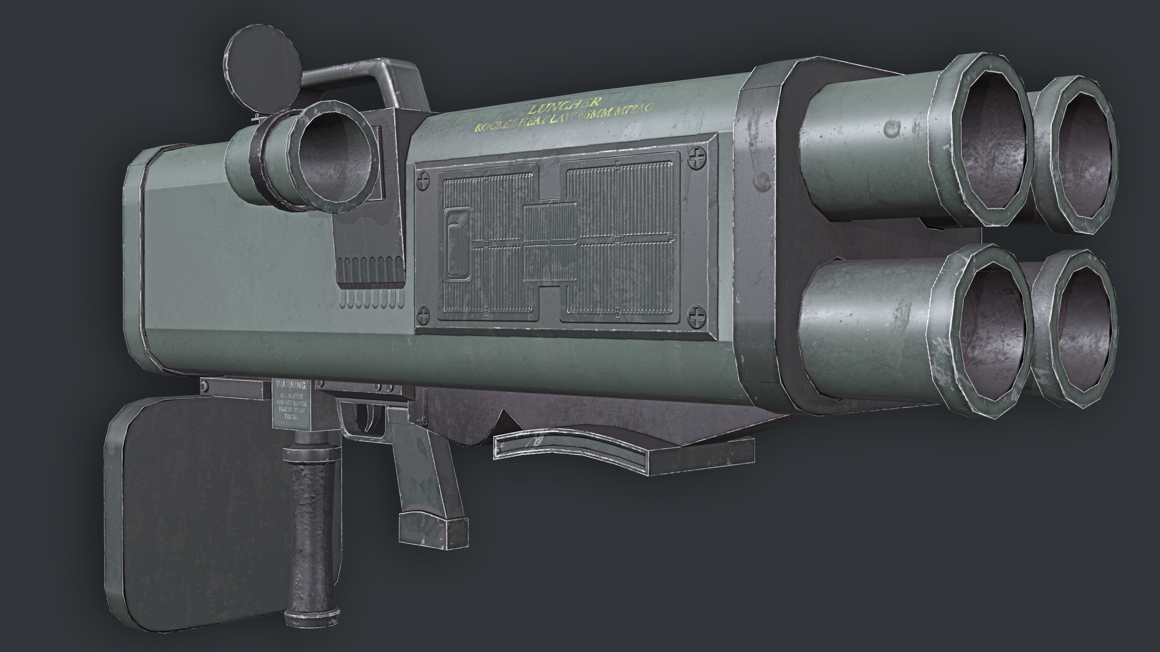 Rocket Launcher Game Ready 6   Low-poly 3D model_3