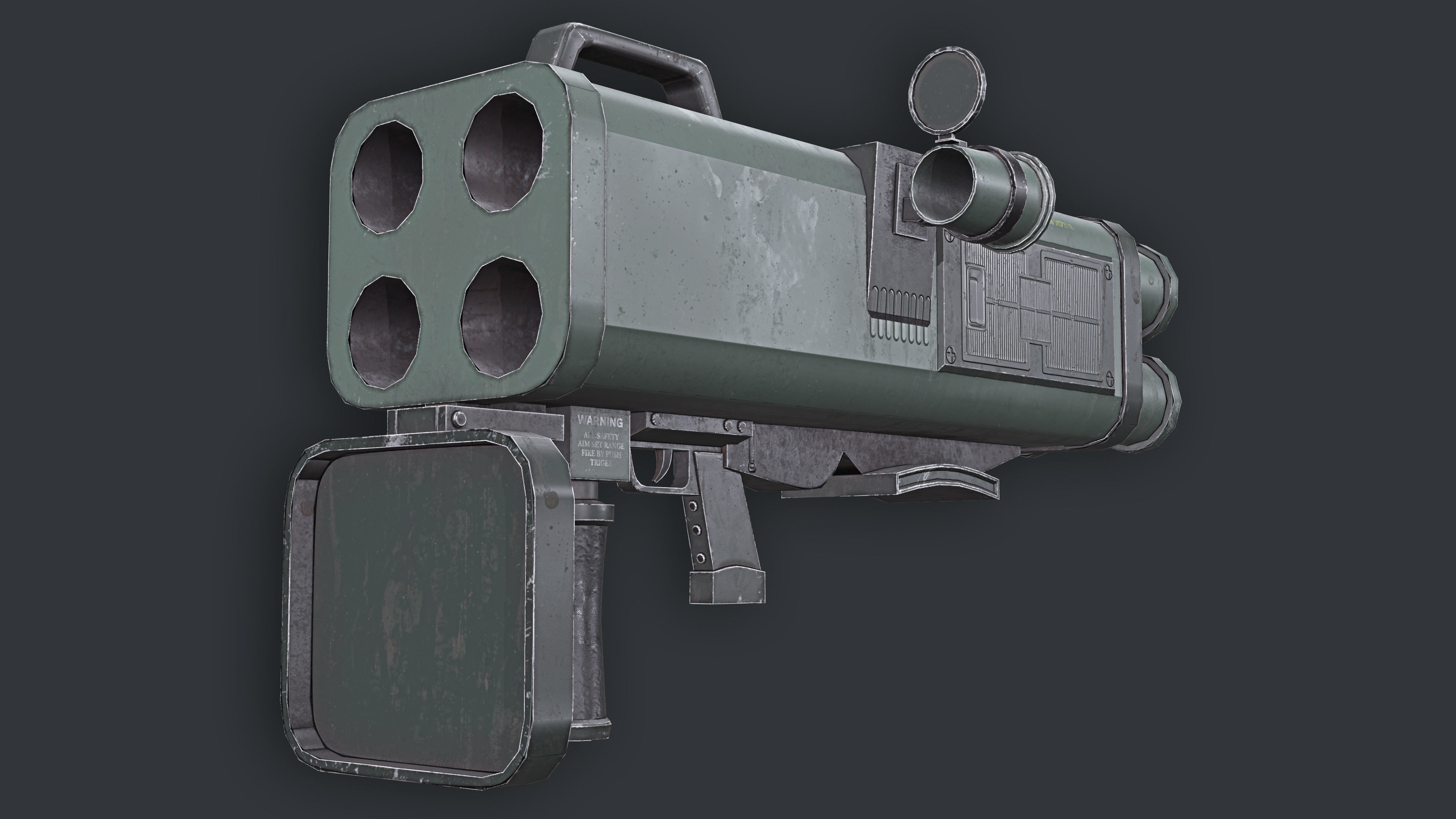 Rocket Launcher Game Ready 6   Low-poly 3D model_1