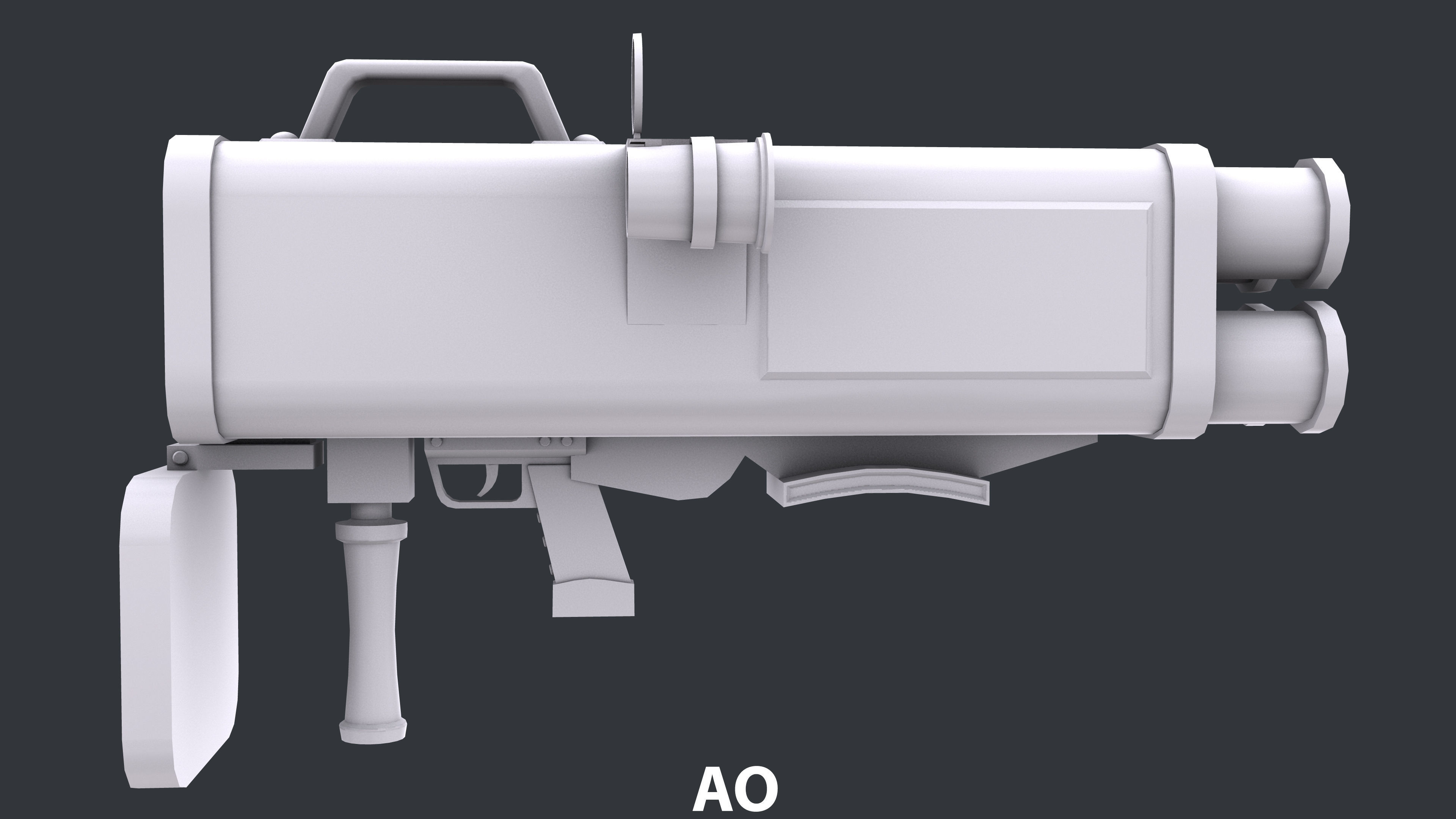 Rocket Launcher Game Ready 6   Low-poly 3D model_13