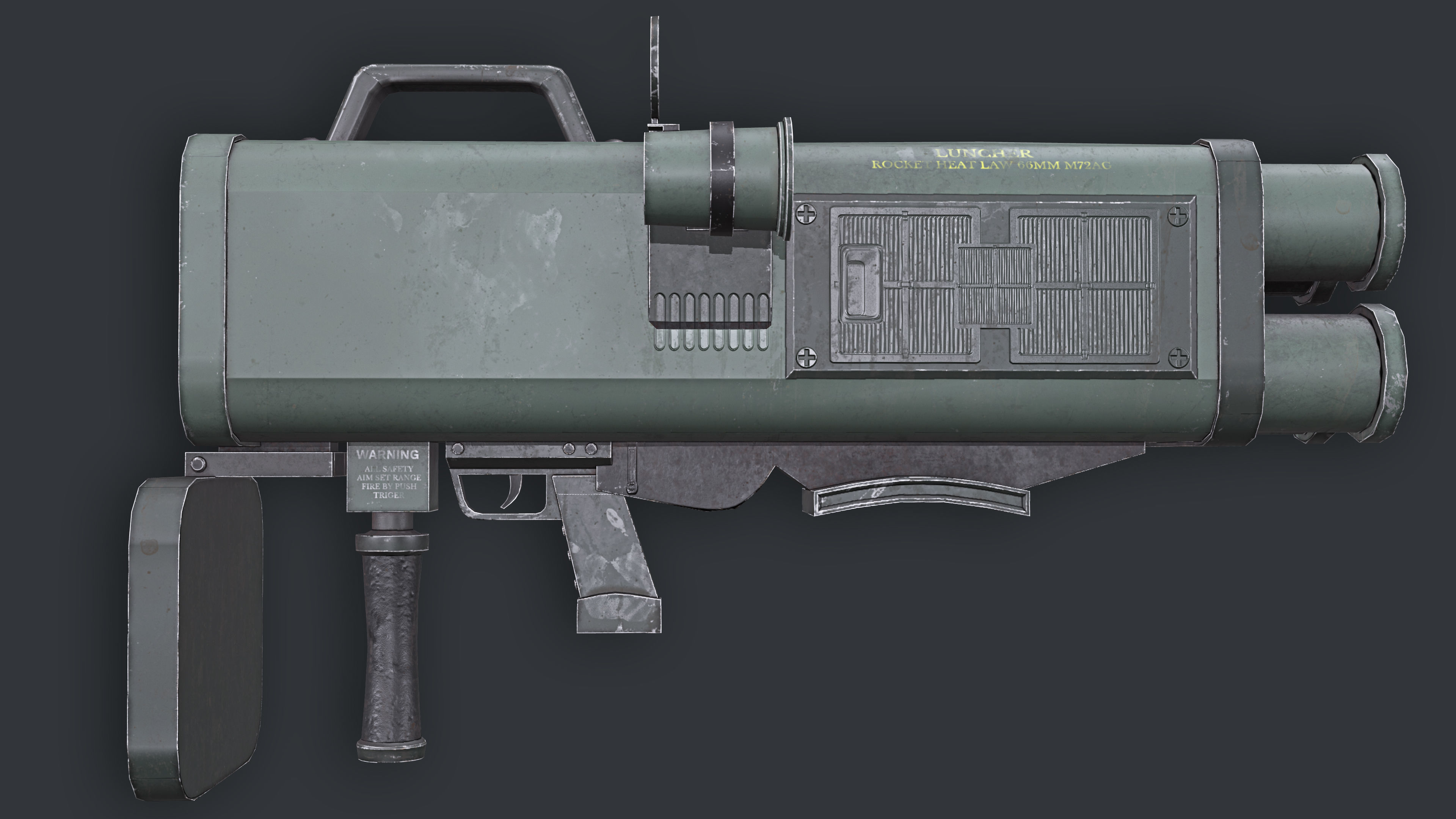 Rocket Launcher Game Ready 6   Low-poly 3D model_2