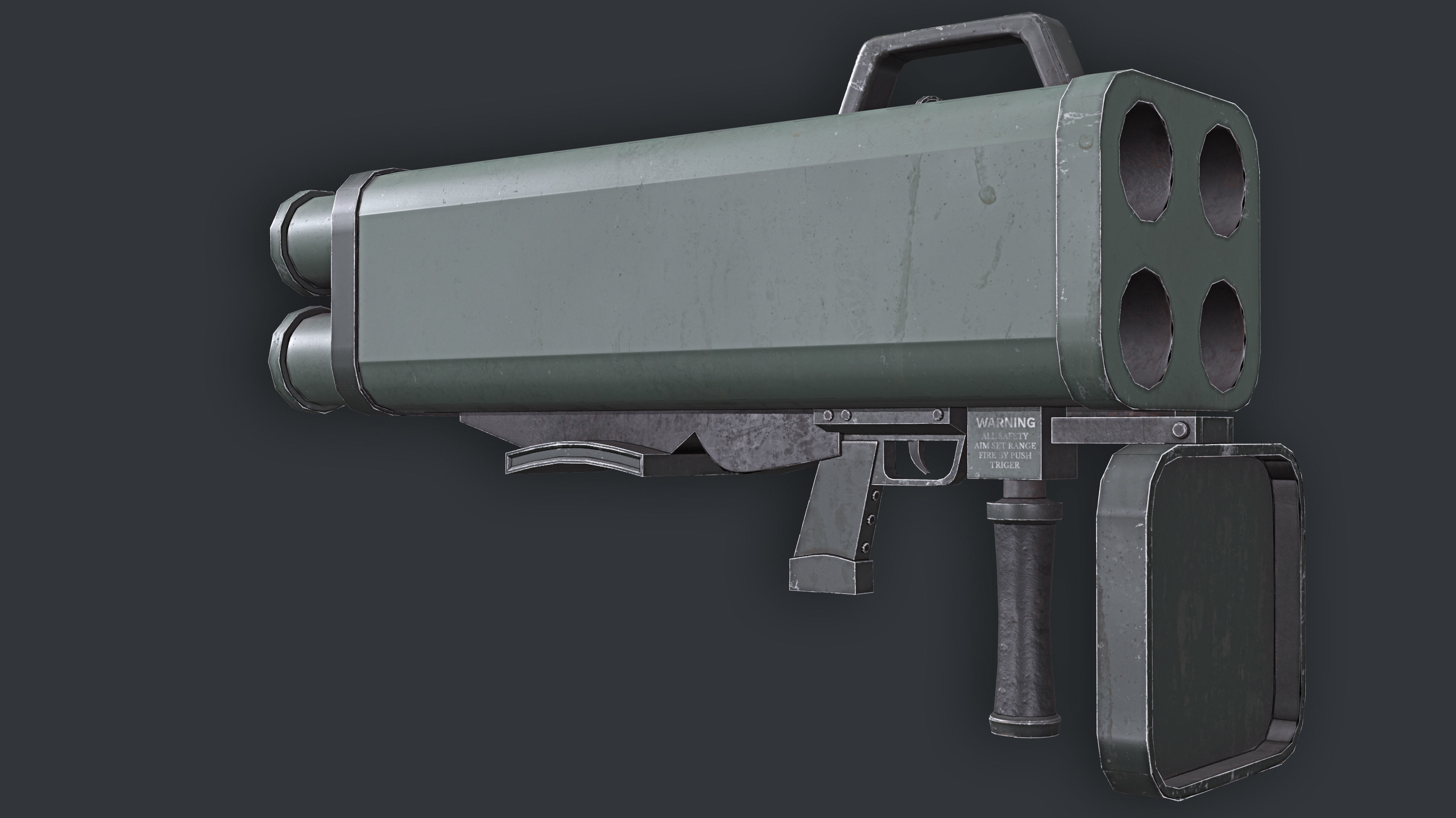 Rocket Launcher Game Ready 6   Low-poly 3D model_4