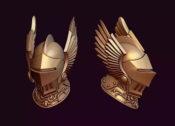 Knight Winged Helmet Bead
