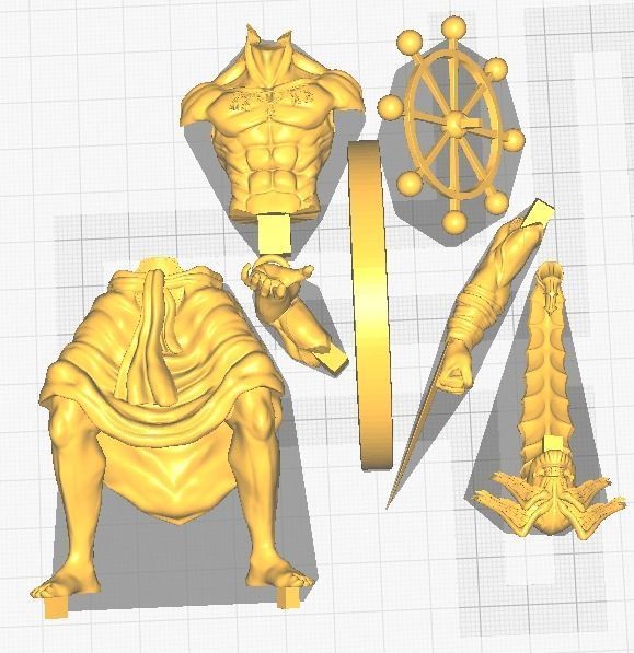 EIGHT-HANDLED SWORD DIVERGENT SILA DIVINE GENERAL MAHORAGA 3D print model_4