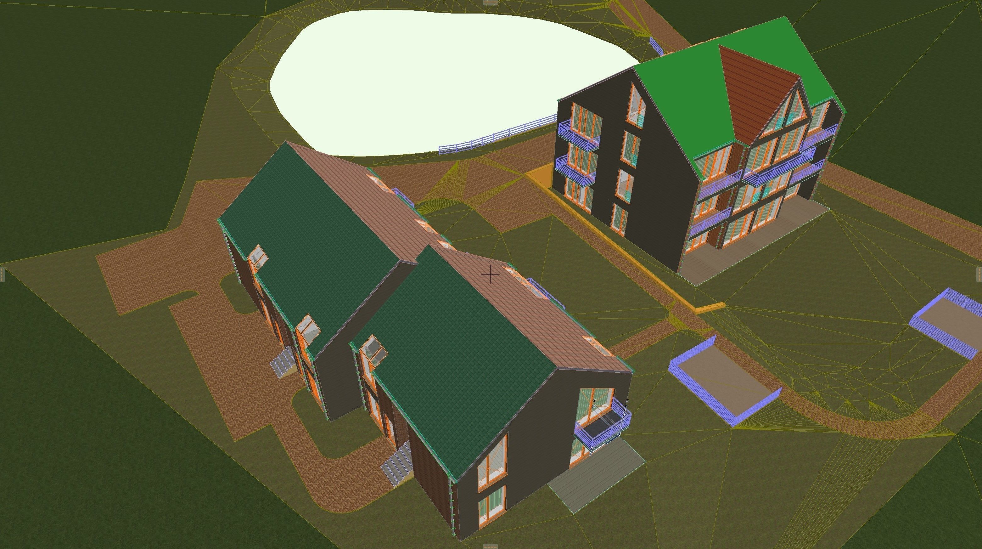 House with pond  Archicad  lumion 12 3D model_10
