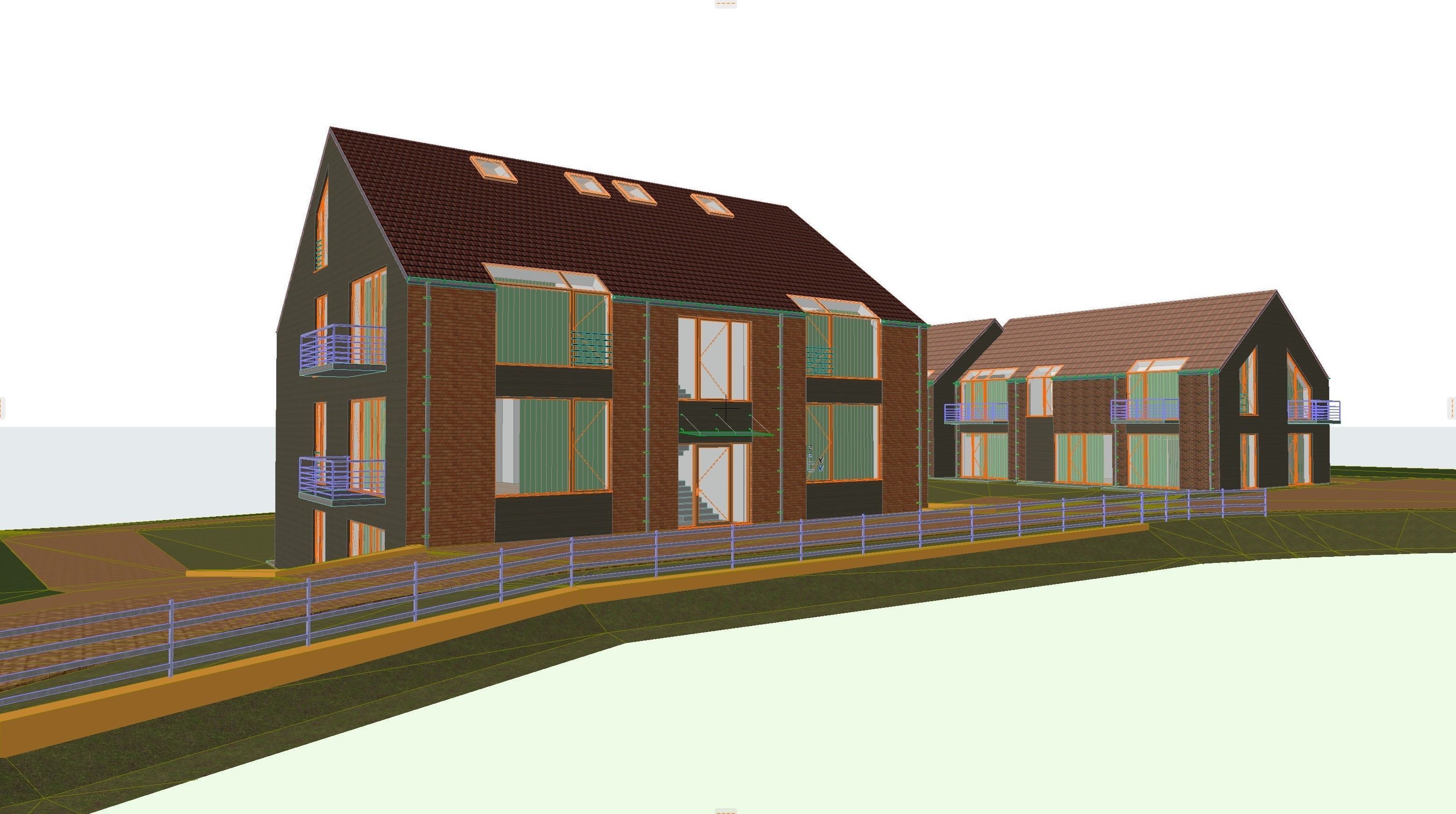 House with pond  Archicad  lumion 12 3D model_9