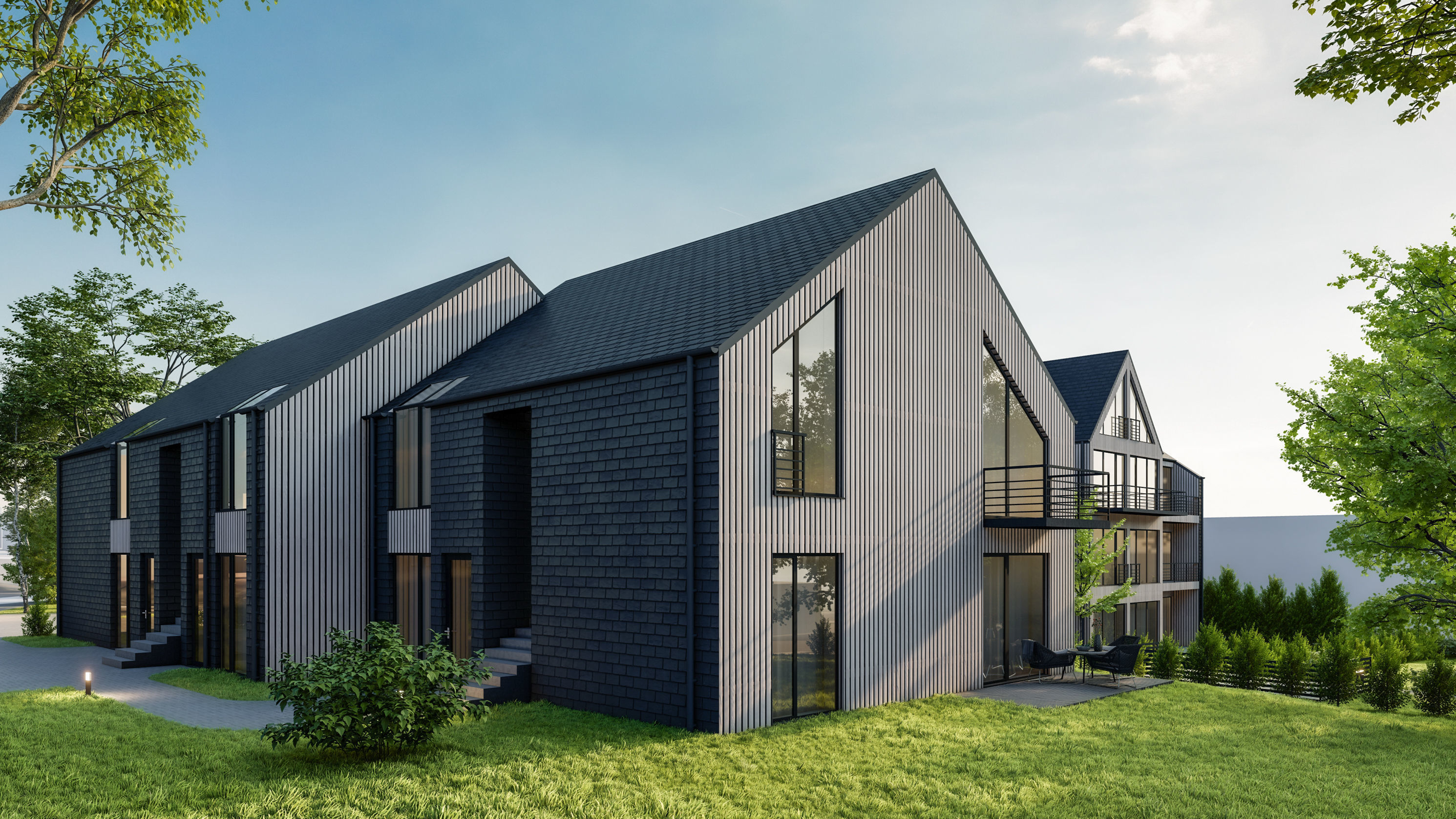 House with pond  Archicad  lumion 12 3D model_3