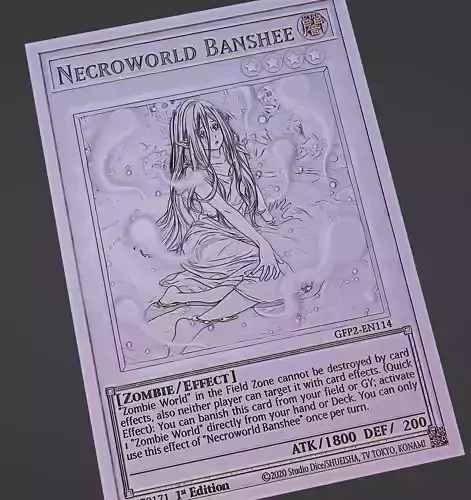 necroworld banshee - yugioh 3D print model