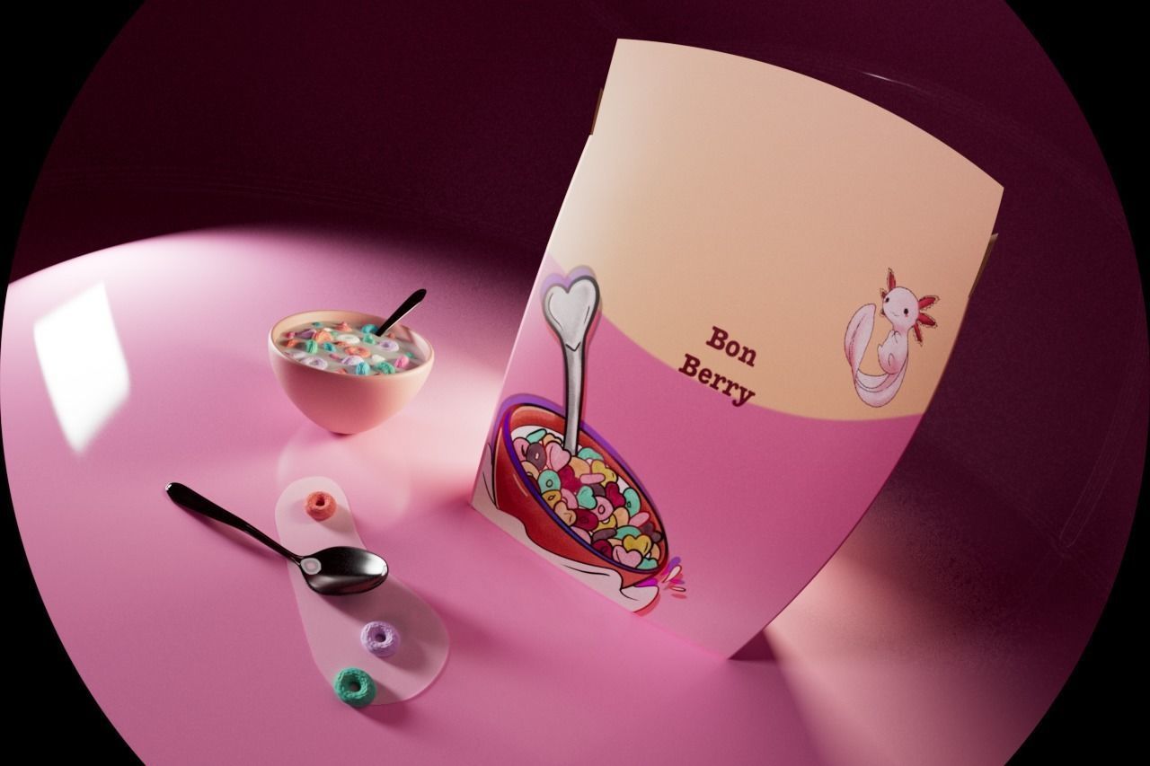 Bon Berry cereal 3D model_6
