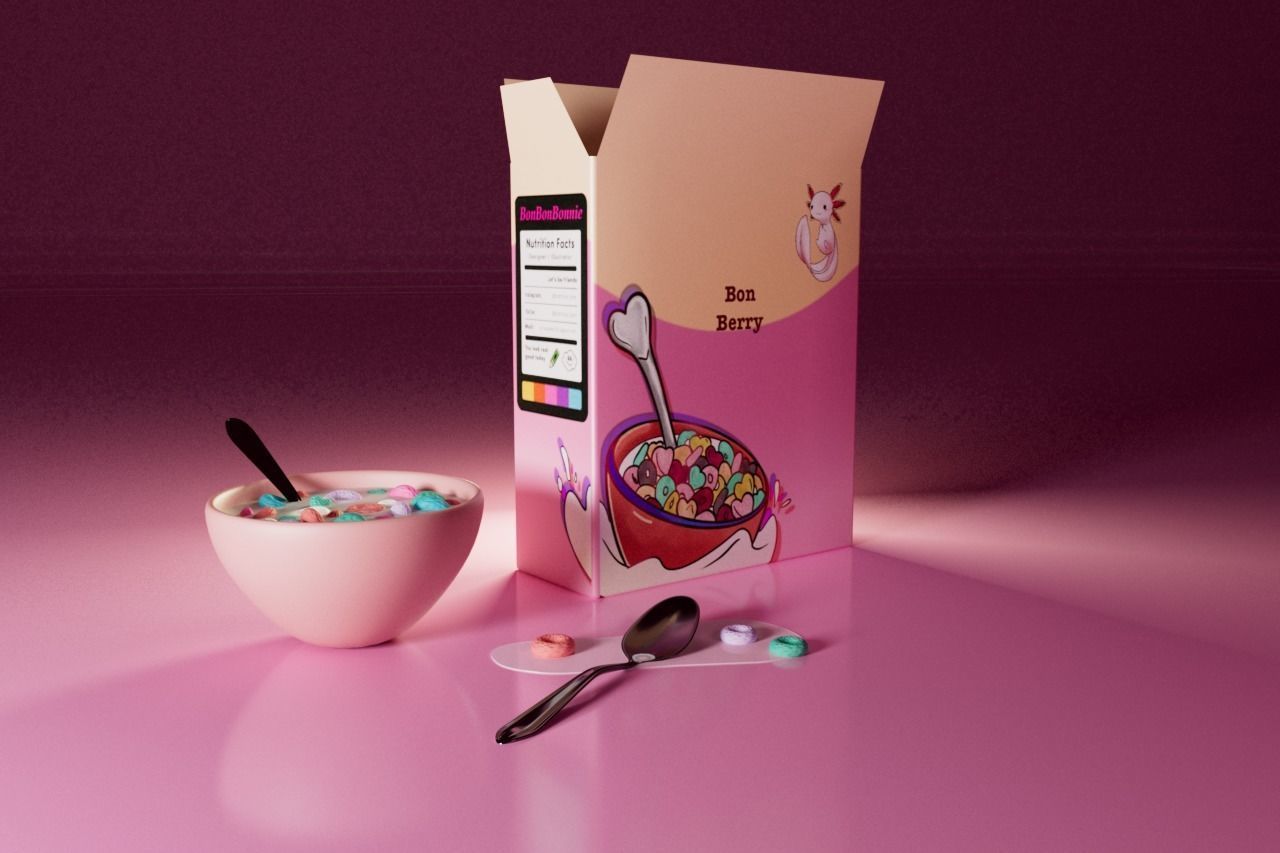 Bon Berry cereal 3D model_3