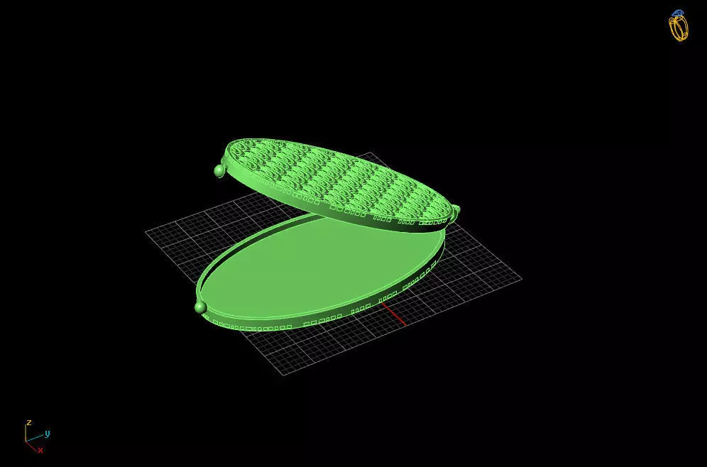 Gold silver frame pendant Free 3D print model